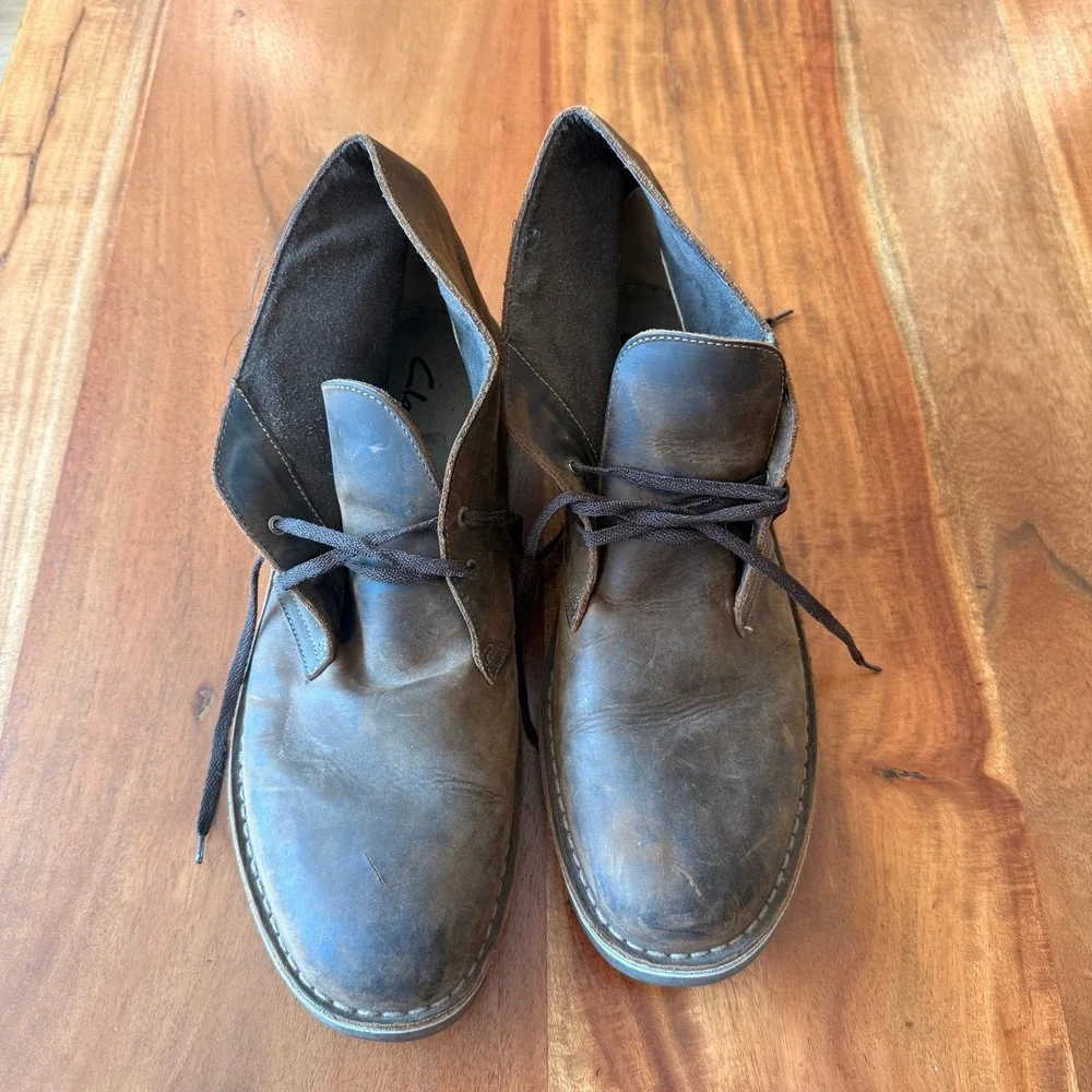 Clarks Men's Bushacre 2 Chukka Leather Boots Size 14